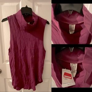 FREE PEOPLE Fuschia sleeveless cowl neck tank